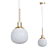 Sleek Glass Pendant Lamp 3D model small image 1