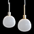 Sleek Glass Pendant Lamp 3D model small image 2