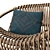 Sleek Rattan Lounge Chair 3D model small image 3