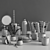 Modern Concrete Bathroom Set 3D model small image 5
