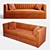 Garda Decor Paolo Sofa - 91x232x74 cm 3D model small image 1