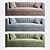 Garda Decor Paolo Sofa - 91x232x74 cm 3D model small image 2