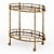 Elegant 2-Tier Mirrored Trolley 3D model small image 1