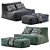 Zoe Lounge Chair: Casual Comfort in Every Size 3D model small image 1