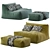Zoe Lounge Chair: Casual Comfort in Every Size 3D model small image 2
