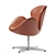 Arne Jacobsen 1958 Leather Swan Chair 3D model small image 2