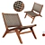 Nairobi Braided Garden Armchair: Elegant Outdoor Seating 3D model small image 1