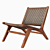 Nairobi Braided Garden Armchair: Elegant Outdoor Seating 3D model small image 2