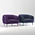 Elegant Minotti Chair: Vray 3D Modeling 3D model small image 2