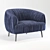 Elegant Minotti Chair: Vray 3D Modeling 3D model small image 7
