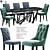 Modern Preston Dining Chair Set 3D model small image 1