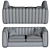 Origami Kito Sofa: Modern Elegance for Your Home 3D model small image 3