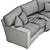 Title: Arhaus Brentwood Square Wedge Sofa 3D model small image 5