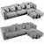 Poliform Shangai Chaise Lounge: Elegant and Versatile Seating 3D model small image 4