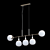 Saina Long Glass Pendant Lamp 3D model small image 2