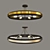 Industrial Loft Pendant Chandelier 3D model small image 1