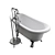 Luxury Vieany Bathtub AK-259 3D model small image 2