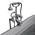 Luxury Vieany Bathtub AK-259 3D model small image 5