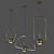 Modern Tollo Gold Pendant Lamp 3D model small image 3