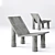Contemporary Concrete Lounge 3D model small image 7