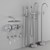 Feramolli Bathroom Set: ELE BL287 Faucet, BL763 Wall Mount Bracket, BL637 Floor Mount Tub Faucet, 3D model small image 5