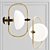 Contemporary Glass Wall Sconce
Elegant Black Metal Wall Lamp
Golden Semi-Circular Wall Light
Sophisticated Amber 3D model small image 2