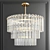 Elegant Antique Gold Chandelier 3D model small image 1