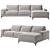 Valery Corner Sofa: Sleek and Spacious 3D model small image 1
