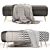 Ruched Leather Bench: Polys 695 070 3D model small image 2