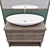 Modern Washbasin Cabinet: Stylish and Functional 3D model small image 4