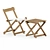 Carl Hensen Outdoor Set 3D model small image 1
