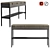 Luxury Leather and Brass Console 3D model small image 1