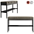 Luxury Leather and Brass Console 3D model small image 5