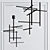 Sleek Dimmable Black LED Pendant 3D model small image 3