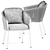 Elegant OMER Armchair: Timeless Comfort 3D model small image 5