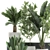 Tropical Plant Collection: Exotic Indoor Plants in White Pots 3D model small image 2