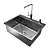 Compact Sink: 58x38x21cm 3D model small image 1