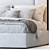Chopin Headboard with Corelli Base 3D model small image 3