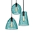 Ripple Glass Pendant Light 3D model small image 1