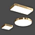 Brass Ceiling Torch: Modern Loft Style 3D model small image 1