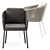 Contemporary OMER Armchair & Link Round Dining Table 3D model small image 4