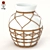 Jute-Textured Vase: Rustic Elegance 3D model small image 1