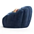 Sleek Perspective 3-Seater Sofa 3D model small image 2
