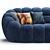 Sleek Perspective 3-Seater Sofa 3D model small image 3