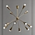 Sputnik_2 Chandelier: 1950s Brass Pendant 3D model small image 1