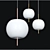 Elegant Kushi Ceiling Lamp 3D model small image 3
