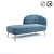 Velvet Daybed, LEONE 3D model small image 1