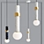 Elegant Marble Pendant Lights 3D model small image 2