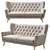 Elegant Florence Sofa: 1826x803x892mm 3D model small image 1