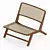 Elegant Rattan Armchair - Classic Comfort 3D model small image 3